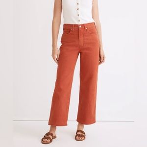 Sz 27, Madewell Slim Emmet Cropped Pants, Etrusian Clay -rust colored, beautiful